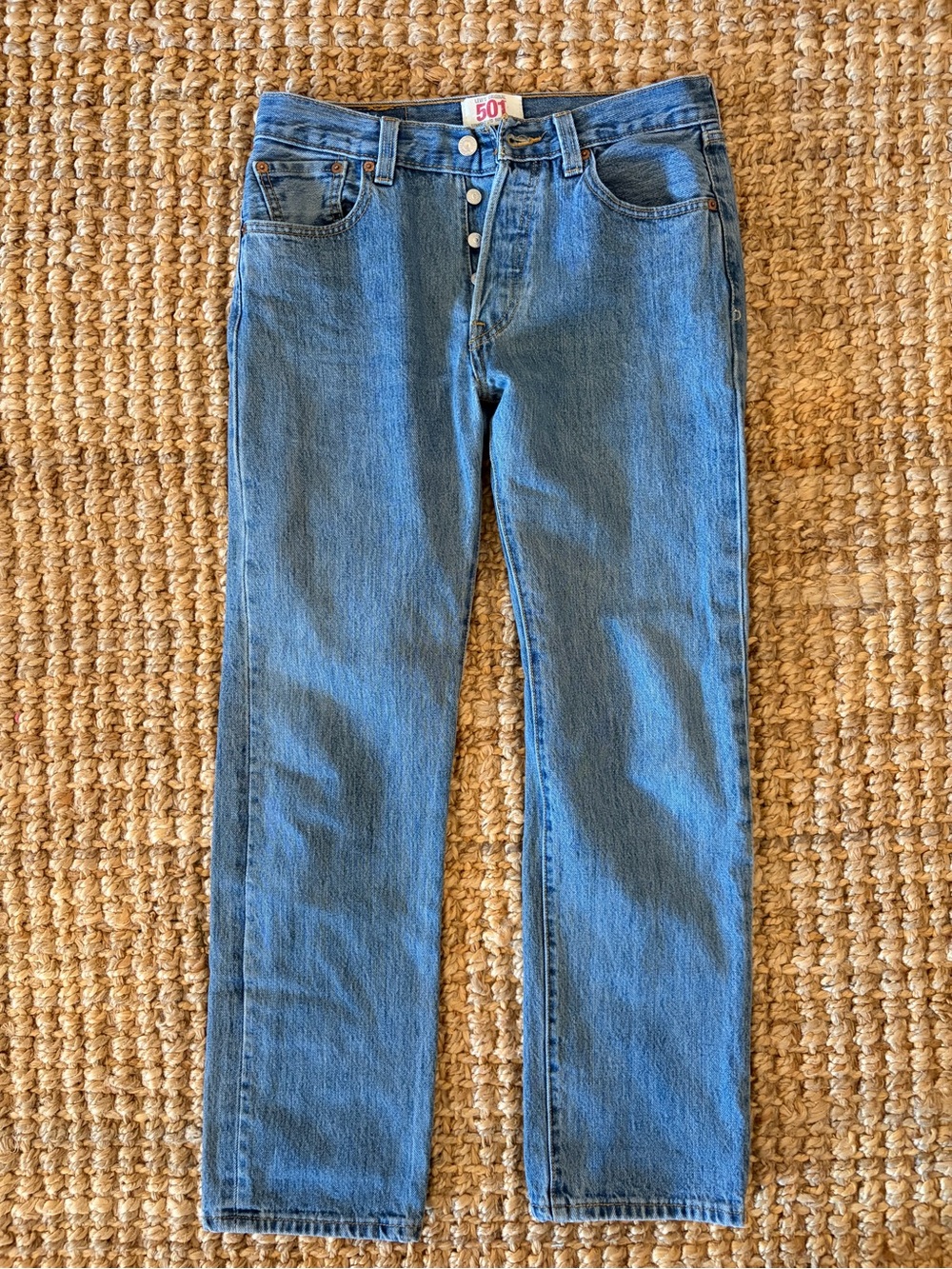 Levi’s 501 Original Jeans W29 L30 2008 Medium Wash Button Fly 100% Cotton
